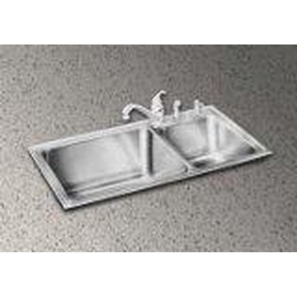 Elkay - 18 Gauge Stainless Steel 37'' x 22'' x 10'' Double Bowl Drop-in Kitchen Sink