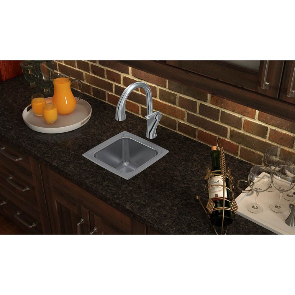 18 Gauge Stainless Steel 13'' x 13'' x 7.625'' Single Bowl Drop-in Kitchen Sink
