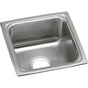 Elkay - 18 Gauge Stainless Steel 13'' x 13'' x 7.625'' Single Bowl Drop-in Kitchen Sink - Lustrous Satin