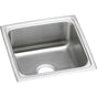 Elkay - 18 Gauge Stainless Steel 17'' x 17.5'' x 7.625'' Single Bowl Drop-in Kitchen Sink - Lustrous Satin