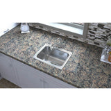 18 Gauge Stainless Steel 19'' x 15'' x 7.625'' Single Bowl Top Mount Kitchen Sink