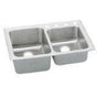 Elkay - 18 Gauge Stainless Steel 33'' x 22'' x 10'' Double Bowl Drop-in Kitchen Sink