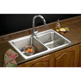 18 Gauge Stainless Steel 33'' x 22'' x 10'' Double Bowl Drop-in Kitchen Sink