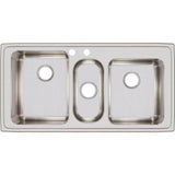 18 Gauge Stainless Steel 43'' x 22'' x 10'' Triple Bowl Drop-in Kitchen Sink
