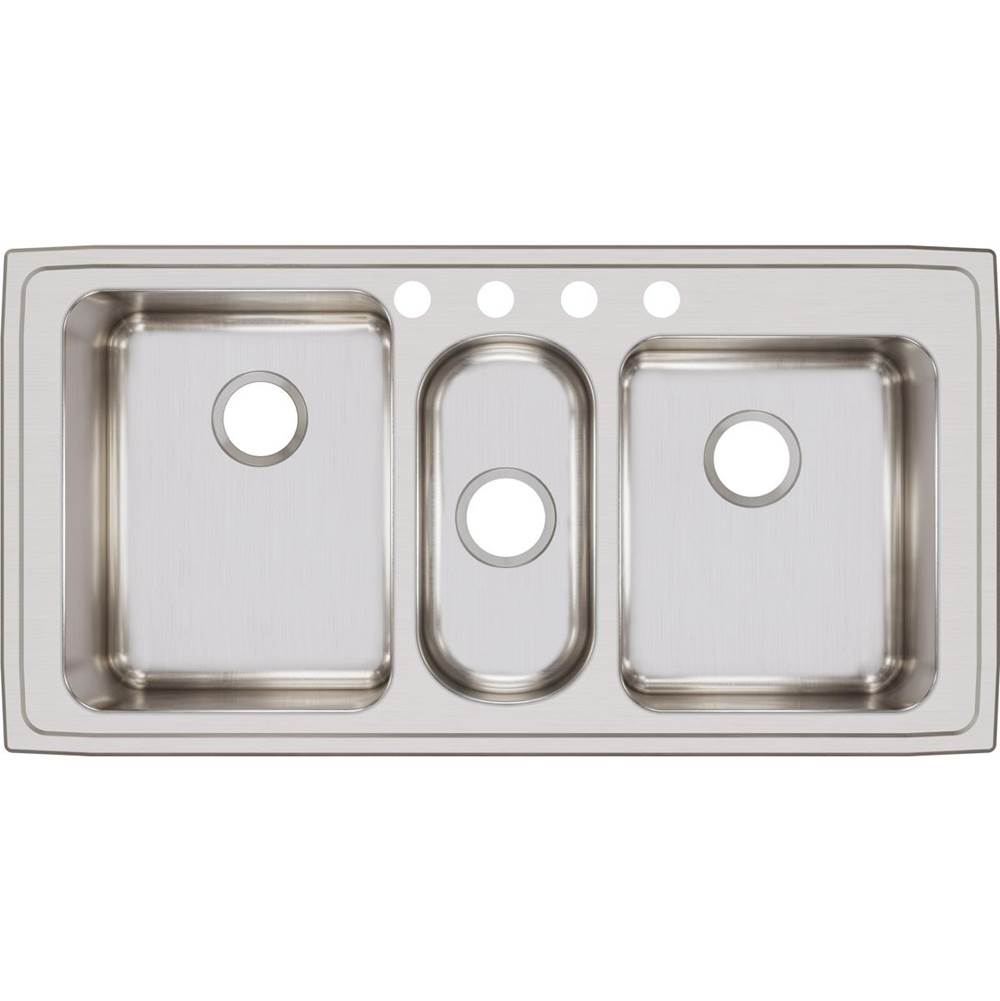 18 Gauge Stainless Steel 43'' x 22'' x 10'' Triple Bowl Drop-in Kitchen Sink