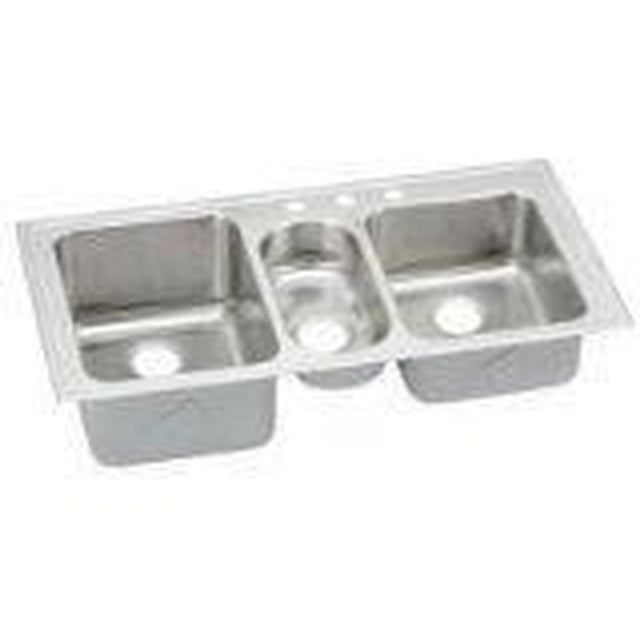 Elkay - 18 Gauge Stainless Steel 43'' x 22'' x 10'' Triple Bowl Drop-in Kitchen Sink