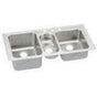 Elkay - 18 Gauge Stainless Steel 43'' x 22'' x 10'' Triple Bowl Drop-in Kitchen Sink