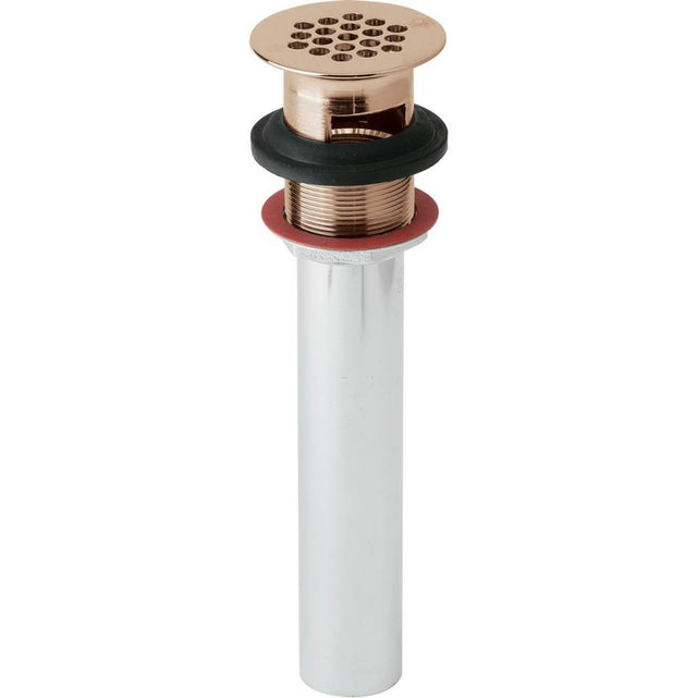 Elkay - 1-1/2'' Drain Fitting CuVerro Antimicrobial Copper with Perforated Grid - Lustrous Satin