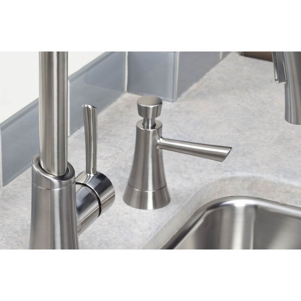 2'' x 4-3/4'' x 3'' Soap / Lotion Dispenser, Antique Steel (AS)