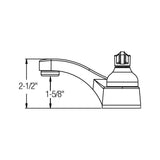 DECK MNT 4IN, CS, 1PC SPT, LVR HNDL, 2IN