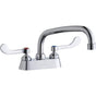 Elkay - DECK MNT 4IN, CS, AT 8IN SPT, 1PC WRIST BLD HNDL, 4IN - Chrome
