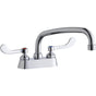 Elkay - DECK MNT 4IN, CS, AT 10IN SPT, 1PC WRIST BLD HNDL, 4IN - Chrome