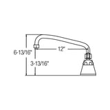 DECK MNT 4IN, CS, AT 12IN SPT, 1PC WRIST BLD HNDL, 4IN