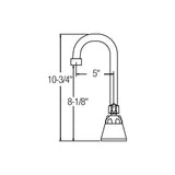 DECK MNT 4IN, CS, GN 5IN SPT, 1PC WRIST BLD HNDL, 4IN