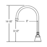 DECK MNT 4IN, CS, GN 8IN SPT, 1PC WRIST BLD HNDL, 6IN