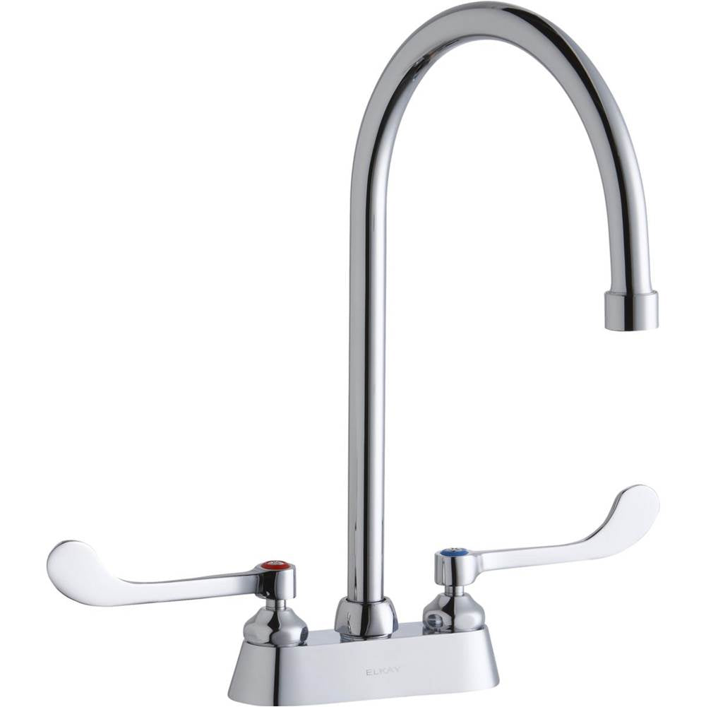Elkay - DECK MNT 4IN, CS, GN 8IN SPT, 1PC WRIST BLD HNDL, 6IN - Chrome