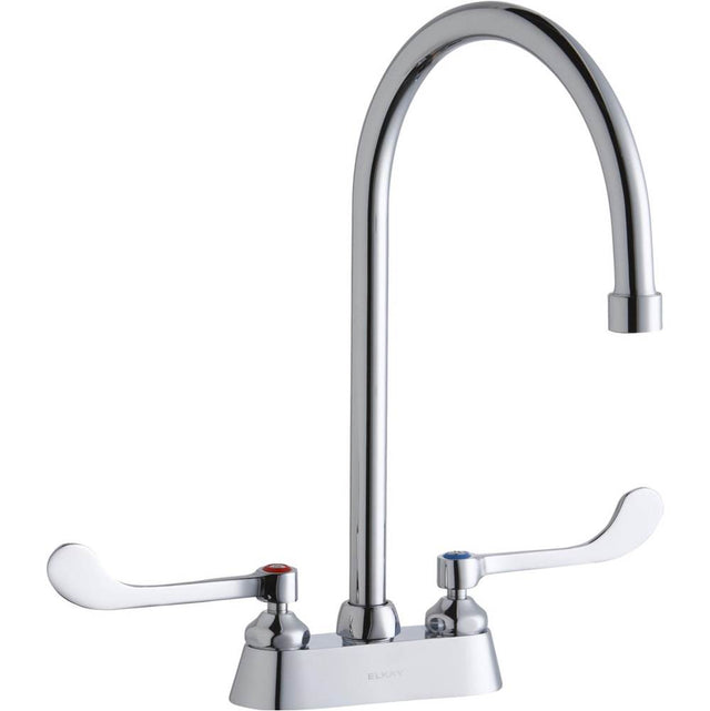 Elkay - DECK MNT 4IN, CS, GN 8IN SPT, 1PC WRIST BLD HNDL, 6IN - Chrome