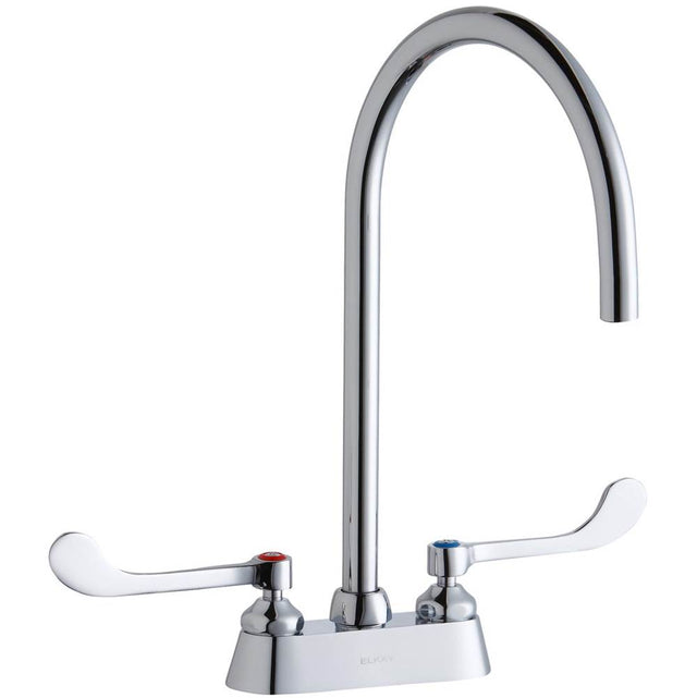 Elkay - DECK MNT 4IN, CS, GN 8IN SPT, 1PC WRIST BLD HNDL, 6IN - Chrome