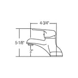 DECK MNT 4IN, CS, 1PC SPT, 1PC HNDL, 4IN