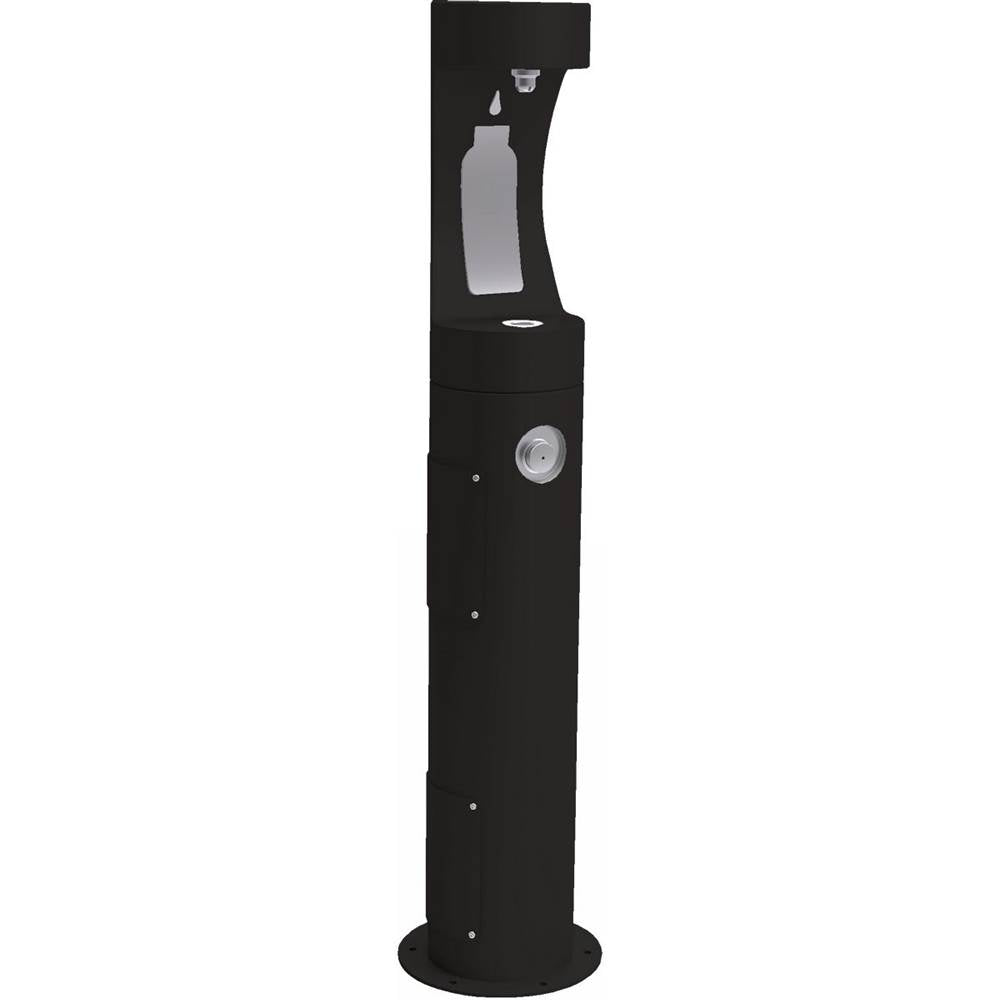 Elkay - Outdoor ezH2O Bottle Filling Station Pedestal, Non-Filtered Non-Refrigerated Black - Black