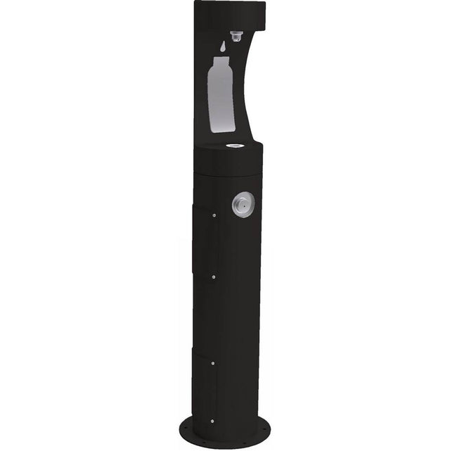 Elkay - Outdoor ezH2O Bottle Filling Station Pedestal, Non-Filtered Non-Refrigerated Black - Black