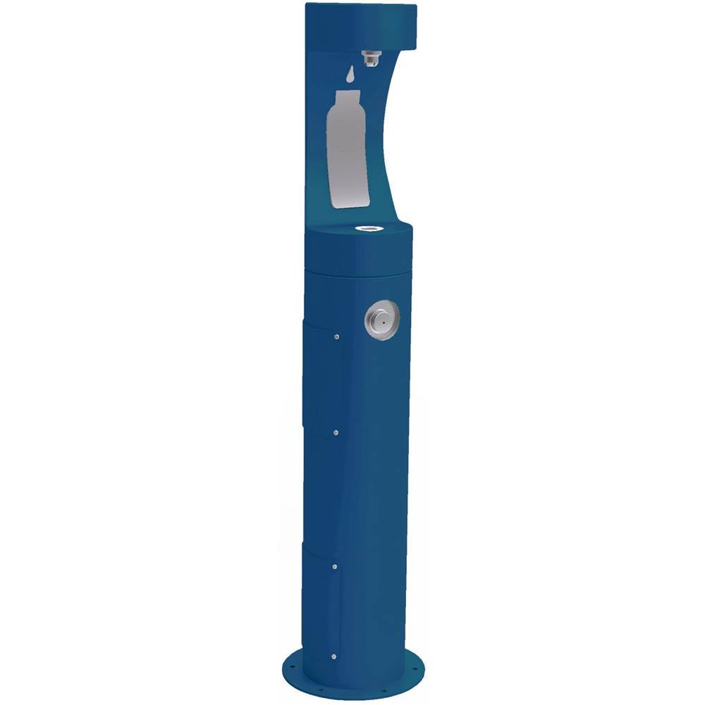 Elkay - Outdoor ezH2O Bottle Filling Station Pedestal, Non-Filtered Non-Refrigerated Blue - Blue