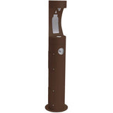 Elkay - Halsey Taylor Outdoor HydroBoost Bottle Filling Station, Pedestal Non-Filtered Non-Refrigerated Freeze Resistant, Brown - Brown