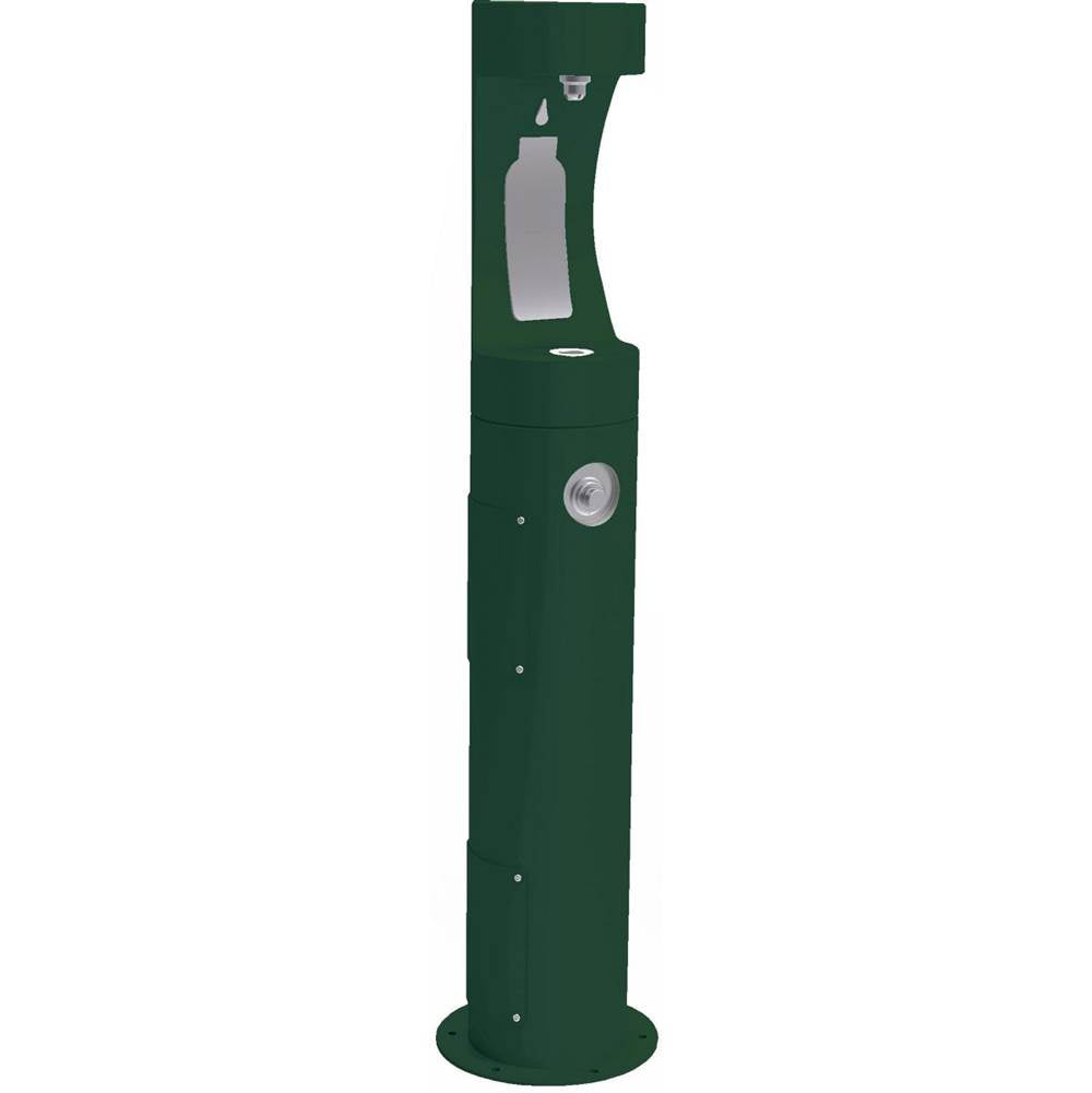 Elkay - Outdoor ezH2O Bottle Filling Station Pedestal, Non-Filtered Non-Refrigerated Freeze Resistant Evergreen - Evergreen