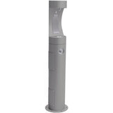 Elkay - Outdoor ezH2O Bottle Filling Station Pedestal, Non-Filtered Non-Refrigerated Freeze Resistant Gray - Gray