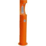 Elkay - Halsey Taylor Outdoor HydroBoost Bottle Filling Station, Pedestal Non-Filtered Non-Refrigerated Freeze Resistant, Orange - Orange