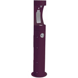 Elkay - Halsey Taylor Outdoor HydroBoost Bottle Filling Station, Pedestal Non-Filtered Non-Refrigerated Freeze Resistant, Purple - Purple
