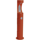 Elkay - Halsey Taylor Outdoor HydroBoost Bottle Filling Station, Pedestal Non-Filtered Non-Refrigerated Freeze Resistant, Terracotta - Terracotta