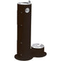 Elkay - Outdoor Fountain Pedestal with Pet Station, Non-Filtered Non-Refrigerated, Freeze Resistant, Black - Black