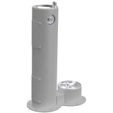 Elkay - Outdoor Fountain Pedestal with Pet Station, Non-Filtered Non-Refrigerated, Freeze Resistant, Gray - Gray