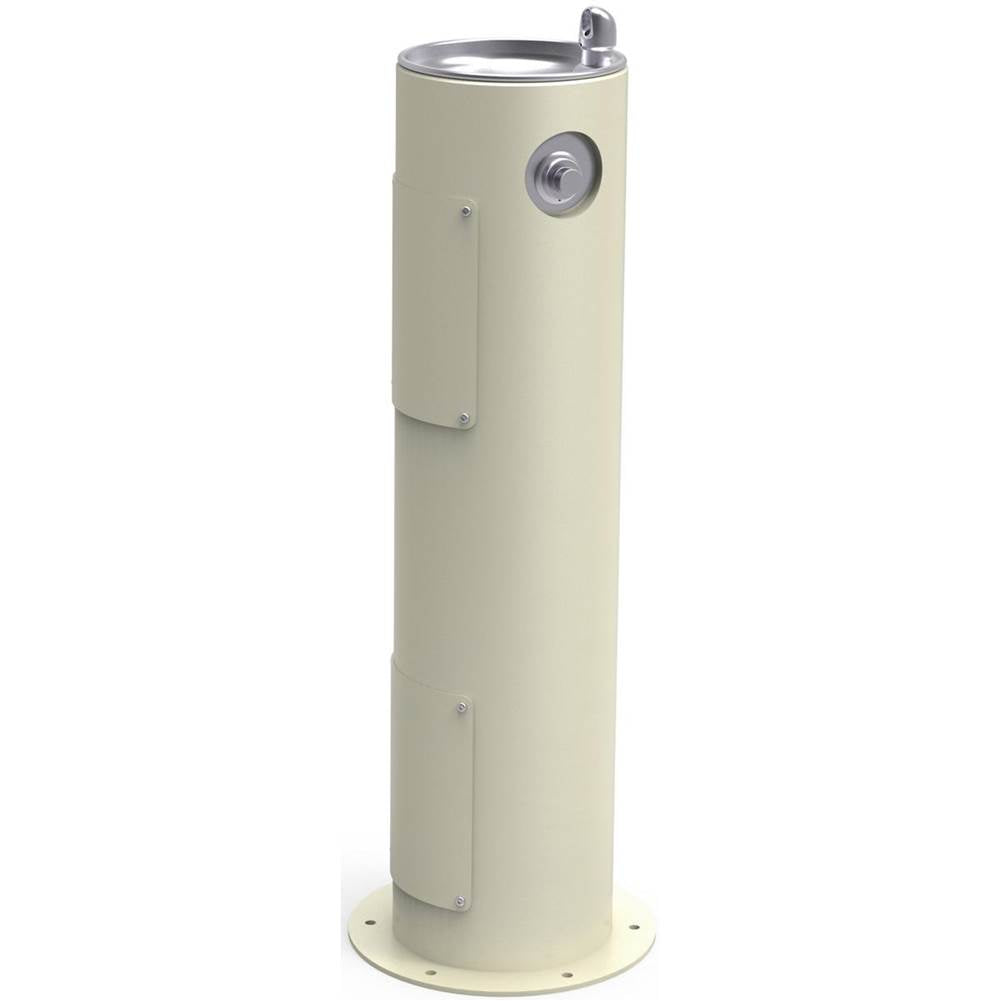 Elkay - Halsey Taylor Endura II Tubular Outdoor Fountain, Pedestal Non-Filtered Non-Refrigerated Freeze Resistant, Beige - Beige