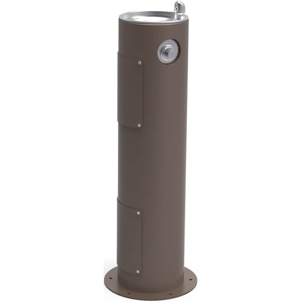 Elkay - Halsey Taylor Endura II Tubular Outdoor Fountain, Pedestal Non-Filtered Non-Refrigerated Freeze Resistant, Brown - Brown