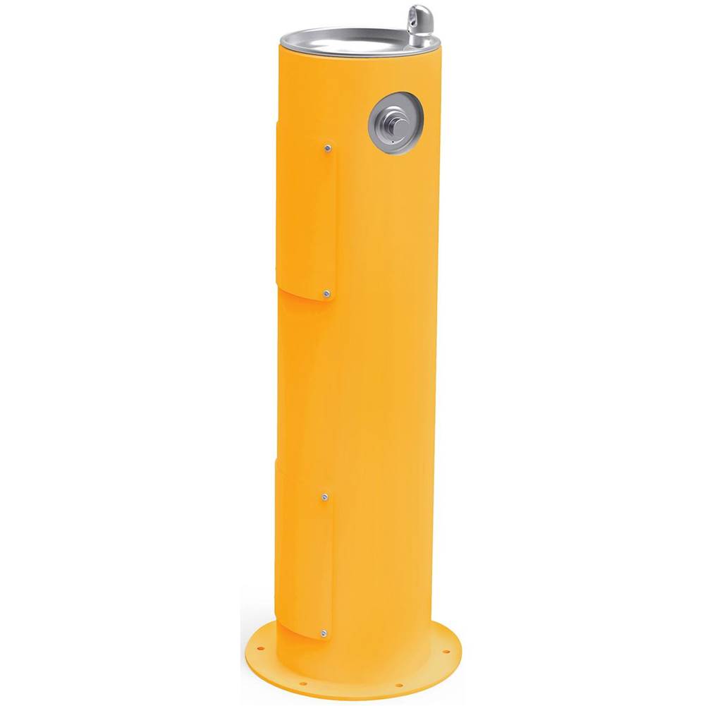 Elkay - Halsey Taylor Endura II Tubular Outdoor Fountain, Pedestal Non-Filtered Non-Refrigerated Freeze Resistant, Yellow - Yellow