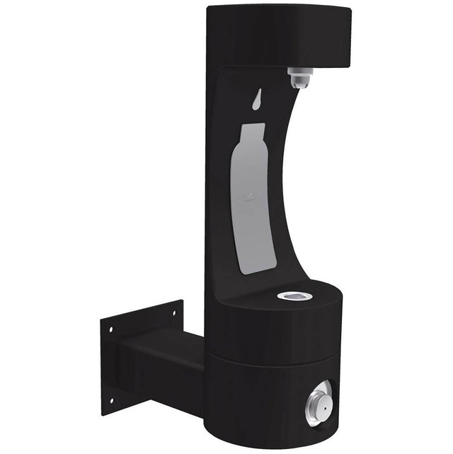Elkay - Outdoor ezH2O Single Arm Bottle Filling Station Wall Mount, Non-Filtered Non-Refrigerated Black - Black