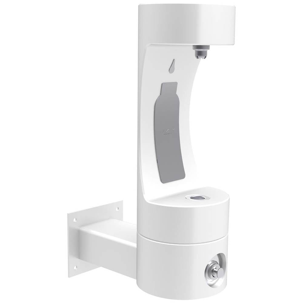 Elkay - Halsey Taylor Endura II Outdoor HydroBoost Bottle Filling Station, Wall Mount Non-Filtered Non-Refrigerated FR, White - White