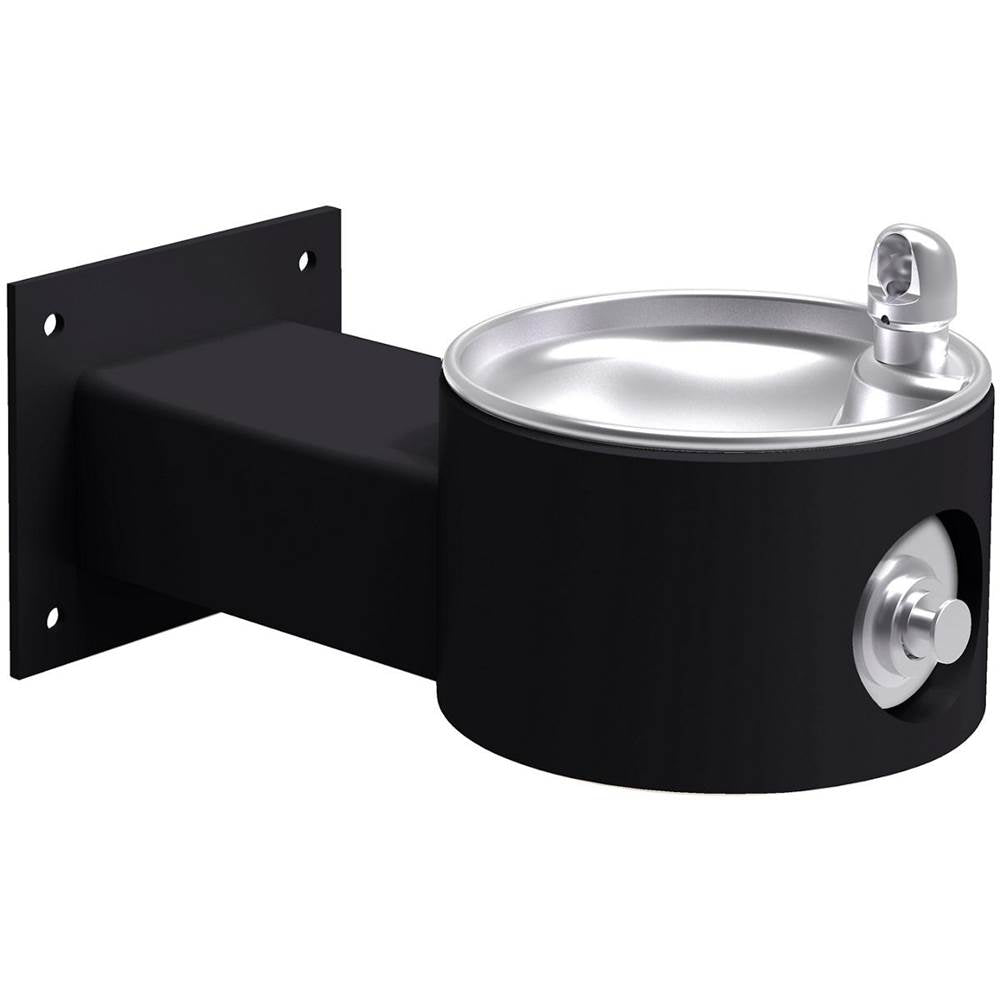 Elkay - Halsey Taylor Endura II Tubular Outdoor Fountain, Wall Mount Non-Filtered Non-Refrigerated Freeze Resistant, Black - Black