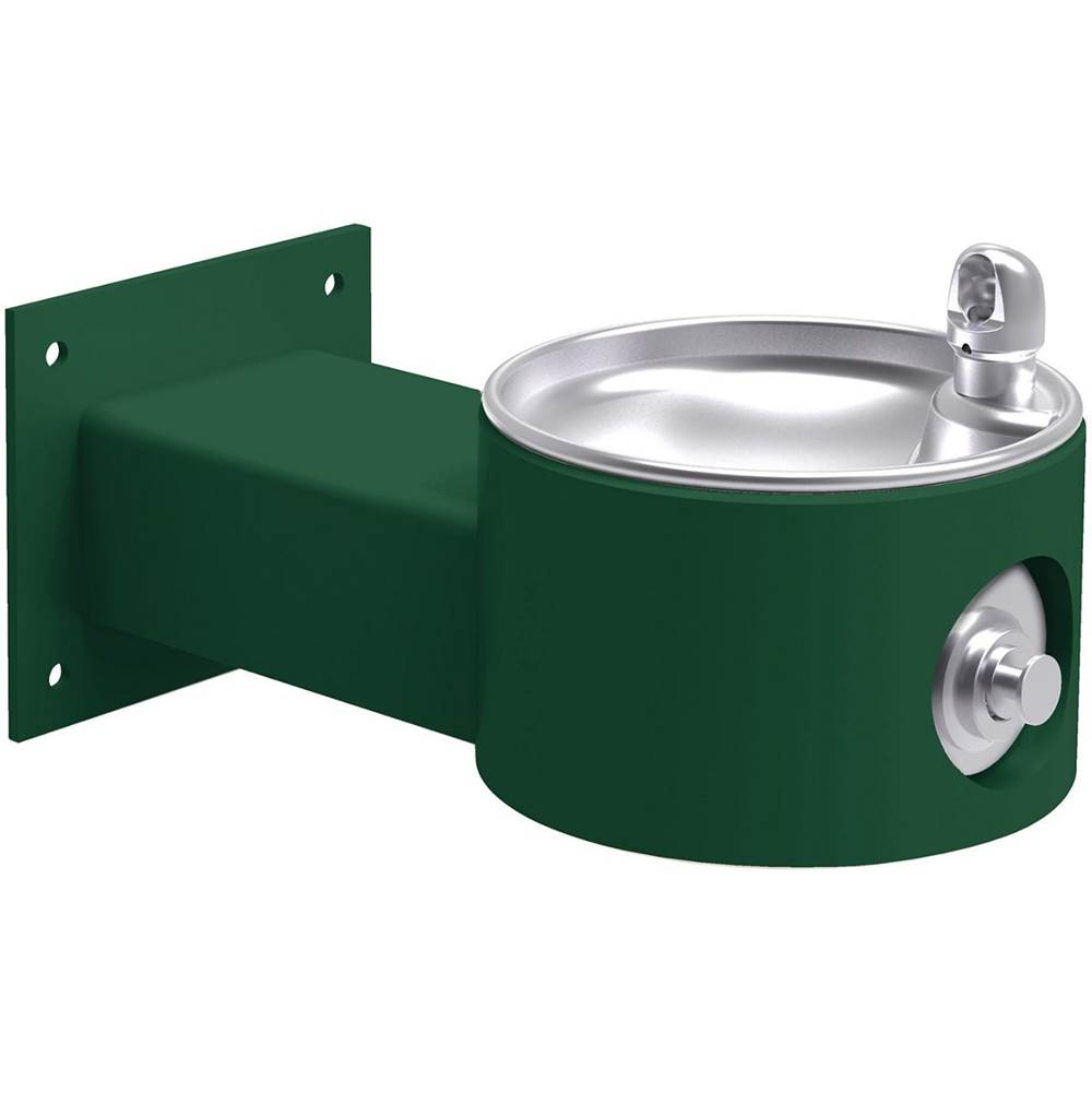 Elkay - Halsey Taylor Endura II Tubular Outdoor Fountain, Wall Mount Non-Filtered Non-Refrigerated Freeze Resistant, Evergreen - Evergreen