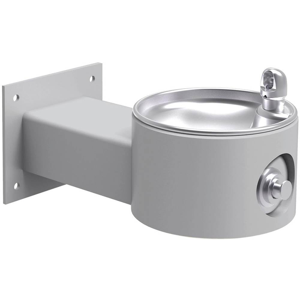 Elkay - Halsey Taylor Endura II Tubular Outdoor Fountain, Wall Mount Non-Filtered Non-Refrigerated Freeze Resistant, Gray - Gray