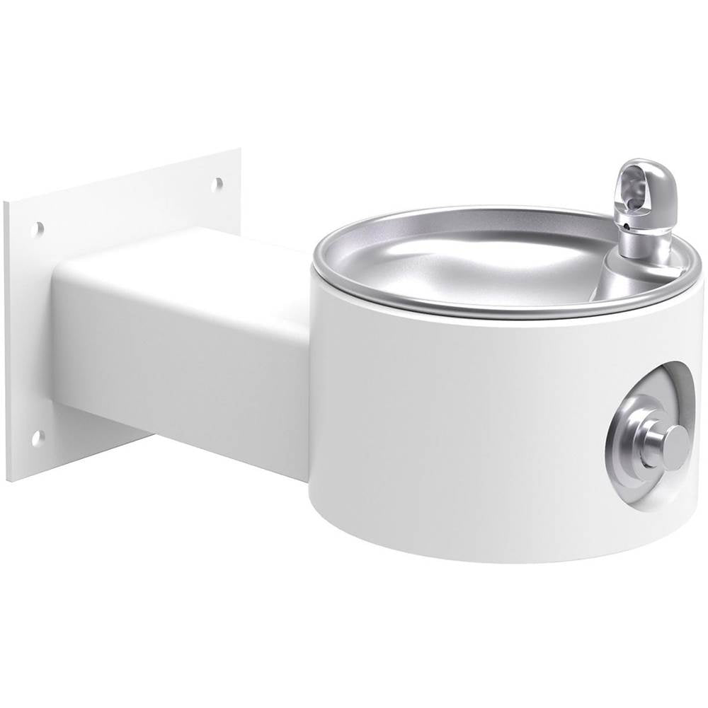 Elkay - Halsey Taylor Endura II Tubular Outdoor Fountain, Wall Mount Non-Filtered Non-Refrigerated Freeze Resistant, White - White