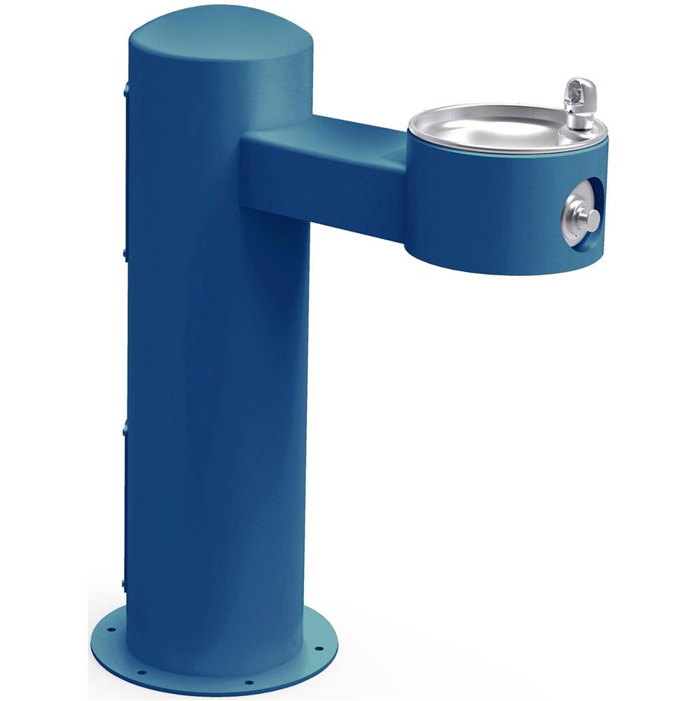 Elkay - Halsey Taylor Endura II Tubular Outdoor Fountain, Pedestal Non-Filtered Non-Refrigerated Freeze Resistant, Blue - Blue
