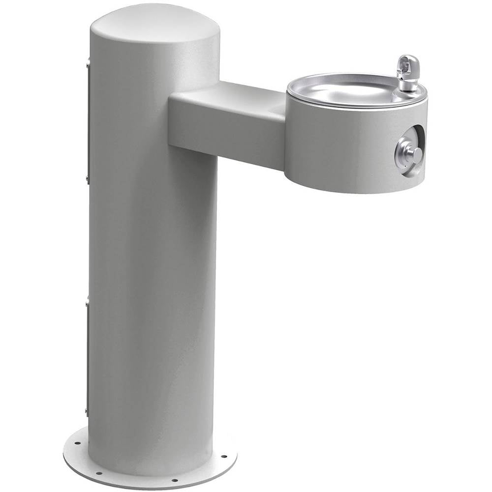 Elkay - Halsey Taylor Endura II Tubular Outdoor Fountain, Pedestal Non-Filtered Non-Refrigerated Freeze Resistant, Gray - Gray