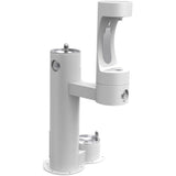Elkay - Halsey Taylor Outdoor HydroBoost Bottle Filling Station,  Bi-Level w/ Pet Station Non-Filtered Non-Refrigerated FR White - White