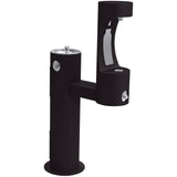 Elkay - Outdoor ezH2O Lower Bottle Filling Station Bi-Level Pedestal, Non-Filtered Non-Refrigerated Freeze Resistant Black - Black