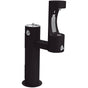 Elkay - Outdoor ezH2O Lower Bottle Filling Station Bi-Level Pedestal, Non-Filtered Non-Refrigerated Freeze Resistant Black - Black