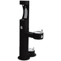 Elkay - Outdoor ezH2O Upper Bottle Filling Station Bi-Level, Pedestal with Pet Station Non-Filtered Non-Refrigerated Black - Black