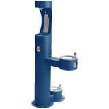 Elkay - Outdoor ezH2O Upper Bottle Filling Station Bi-Level Pedestal, with Pet Station Non-Filtered NonRefrige Freeze Resistant Blue - Blue